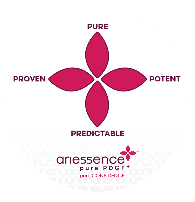 Ariessence branding with four quality descriptors.