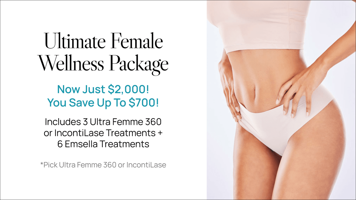 Ultimate female wellness package advertisement image.