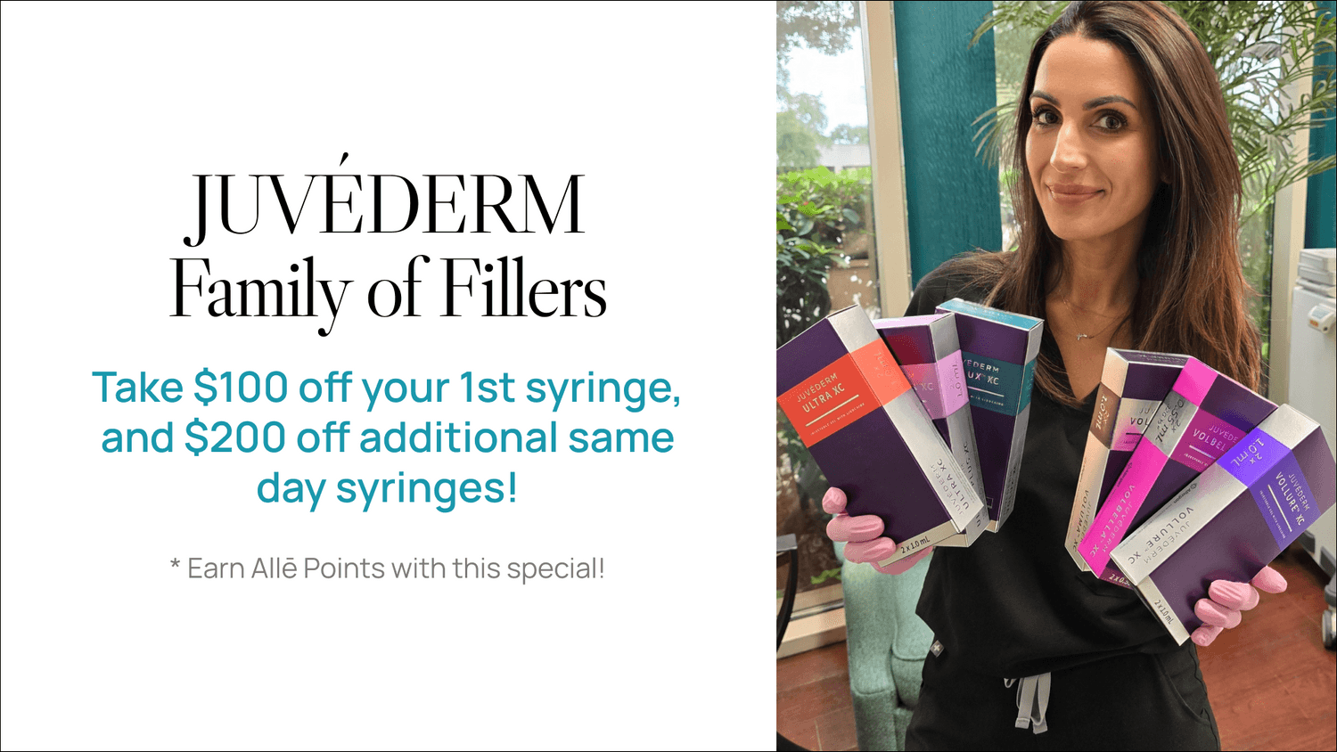 Juvederm filler promotion with discounted syringes