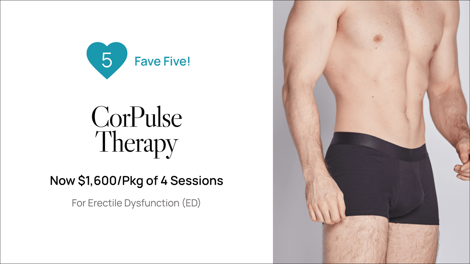 CorPulse Therapy for Erectile Dysfunction promotional image.